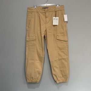 Sanctuary Pop Cargo Pants Tan Khaki Jogger High Rise CP0694NTO Size 31 NEW